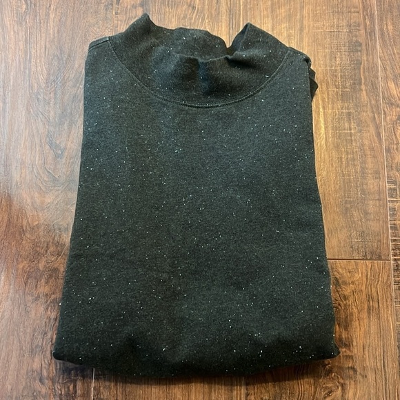 Land's End 100% Cotton Green Speckled Men's Super-T T-Shirt, Sz. 42-44, Large. - Picture 4 of 11